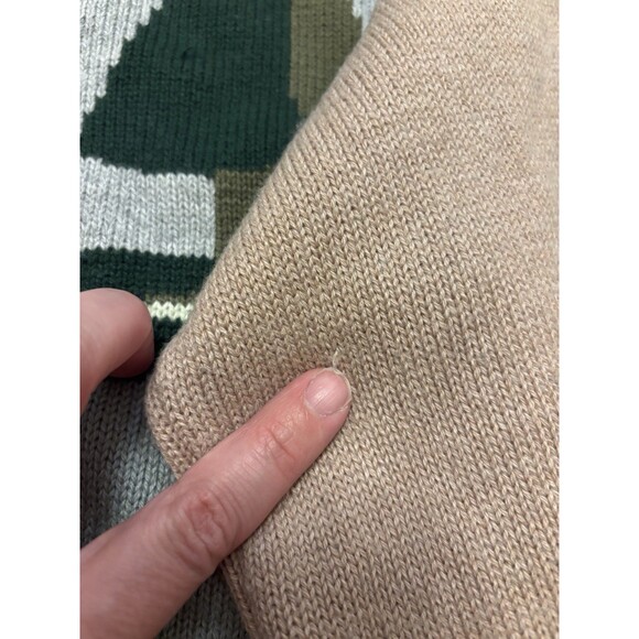 STAUD Cabin Intarsia Sweater Wool Blend Forest Window Tree Outdoors Knit Crew S - Picture 5 of 8